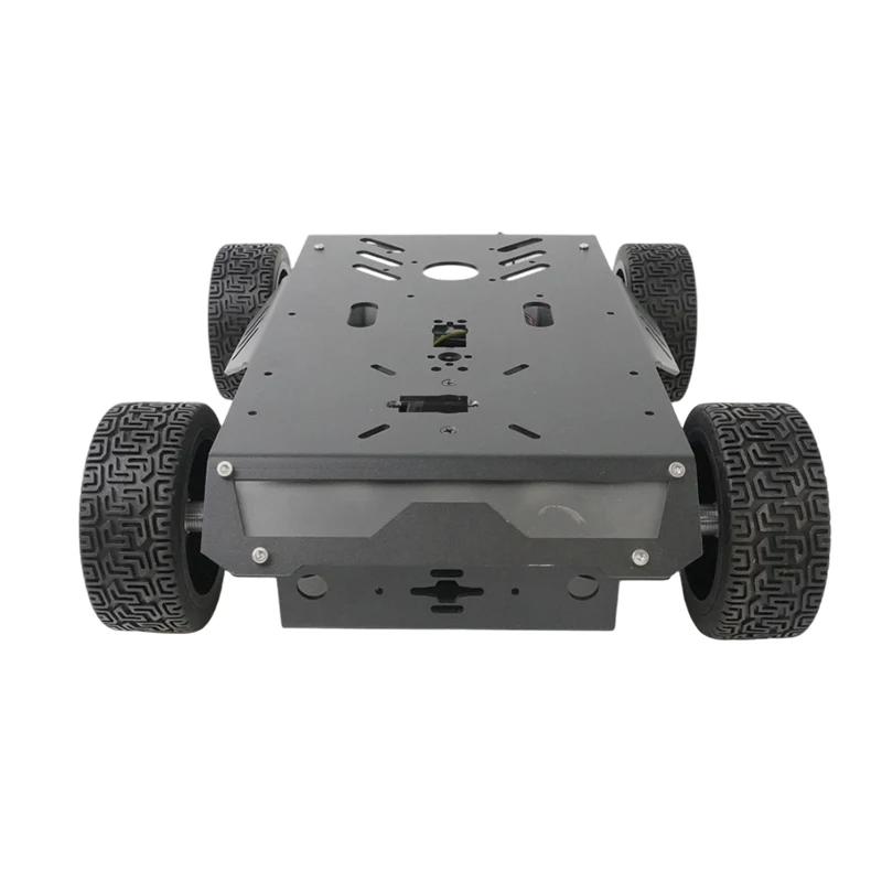 Rubber-Wheeled Metal Smart Chassis with Encoder Motors & Swing Arm Suspension - Ideal for DIY Robot Car Development