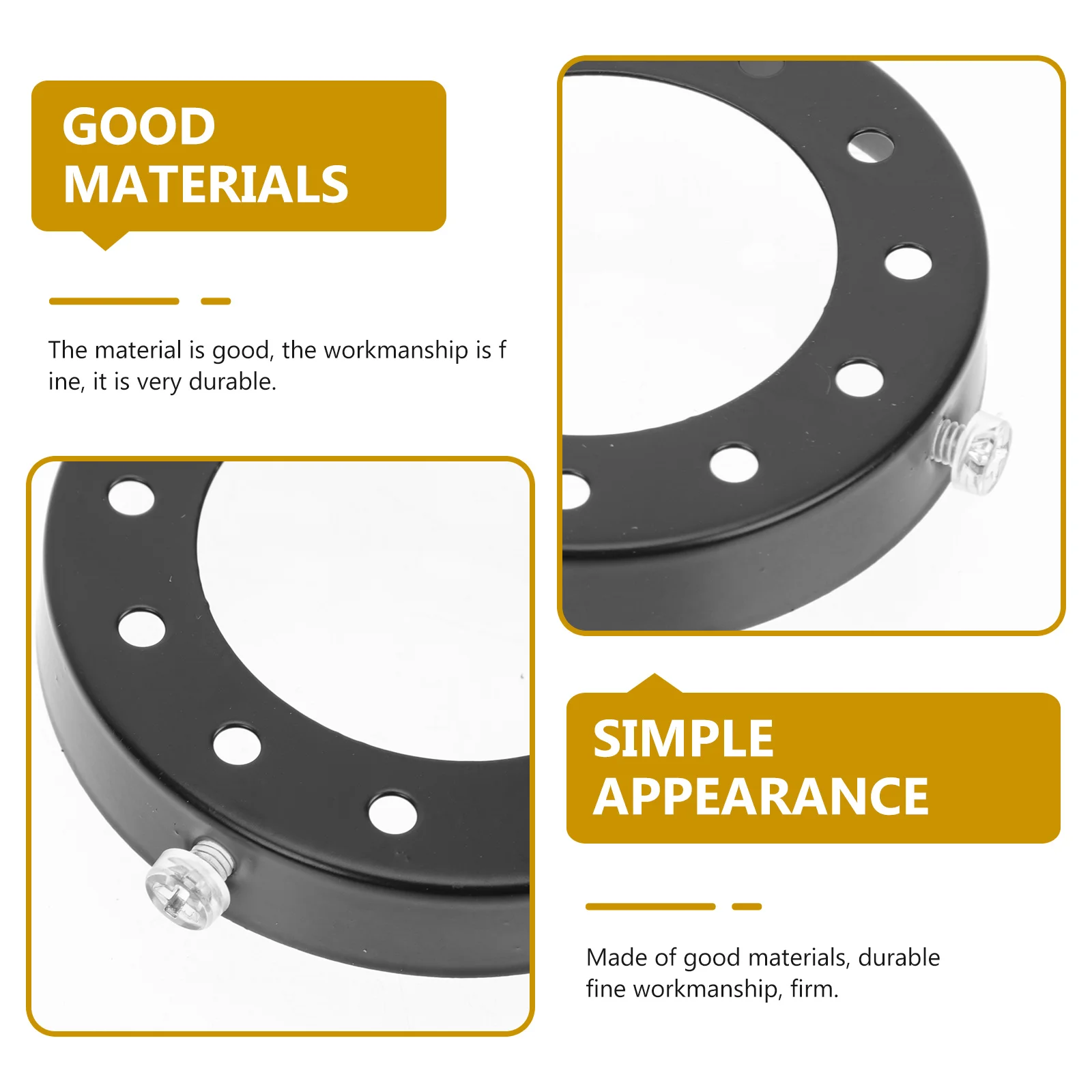 

4 Pcs Fixing Ring Black Iron Iron Fixing Ring For Lampshade Durable Anti Rust Accessories for Wall Lighting Glass Holder