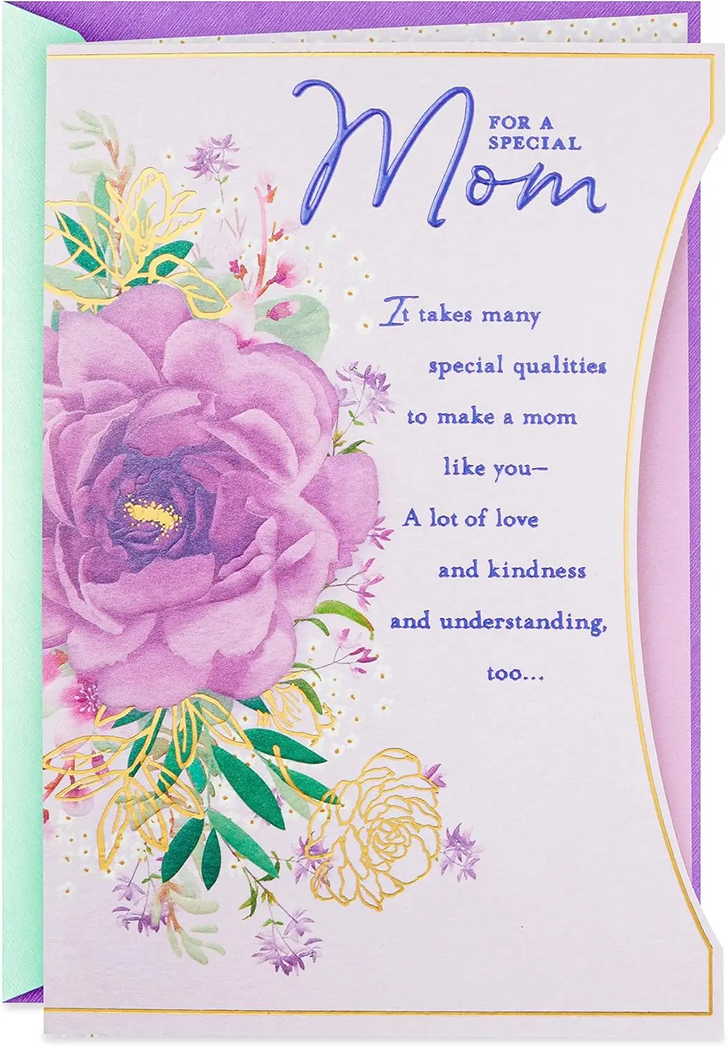 

Birthday Greeting Card for Mom (Purple Flower)