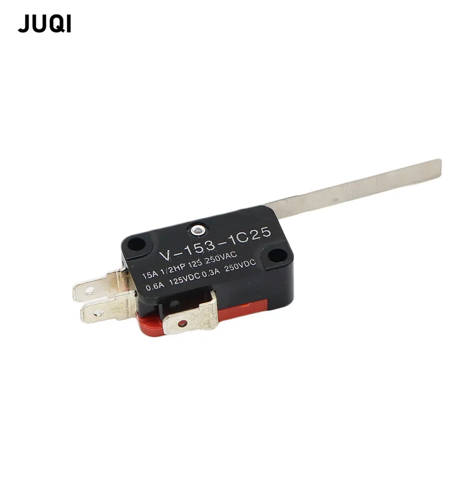 10pcs/lot Electrical Micro Switches V-153-1C25 Limit Switch Long Straight Hinge Lever Type SPDT Switch for Instrument Measure