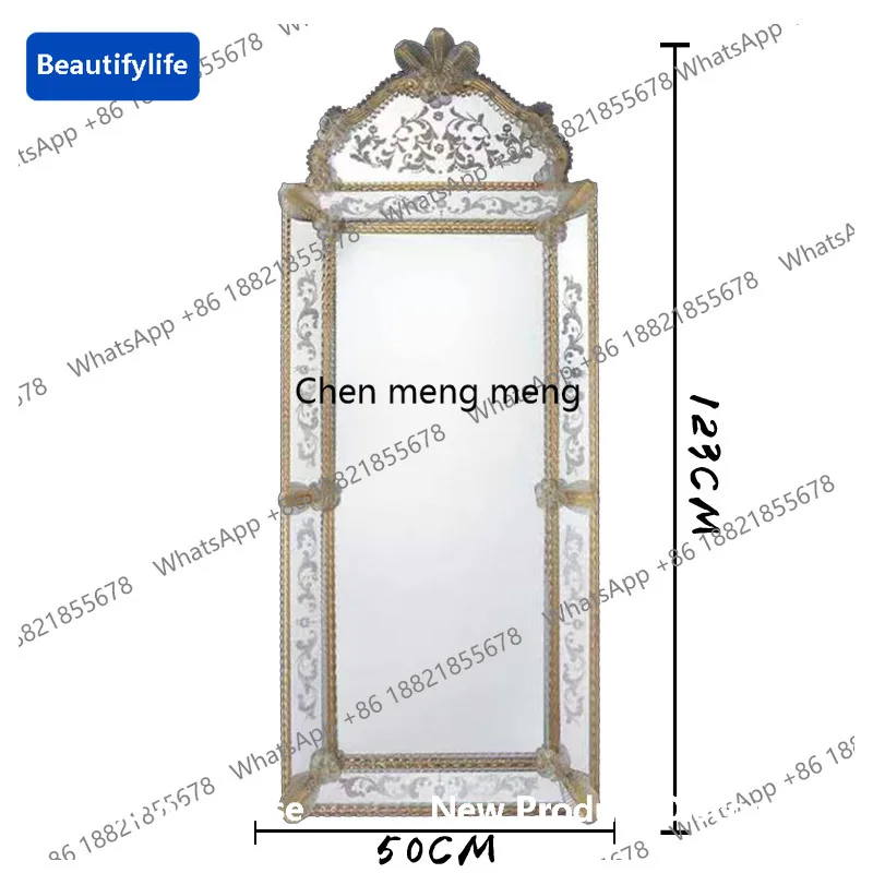 M183 Premium edge cloud makeup decorative mirror bathroom European butterfly wall round mirror