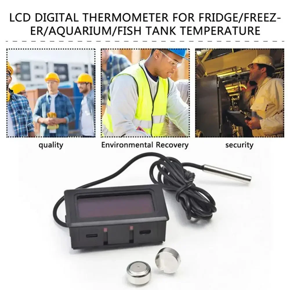 Termometer Digital Sensor suhu dan kelembaban, alat ukur instrumen higrometer mobil termostat di rumah untuk kendaraan