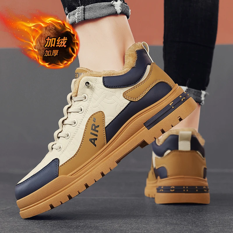 men boots 2023 New Winter Slippers Warm Men Shoes Waterproof Non-Slip Plush Sneakers Male tenis shoes Boots Men Sneakers Winter