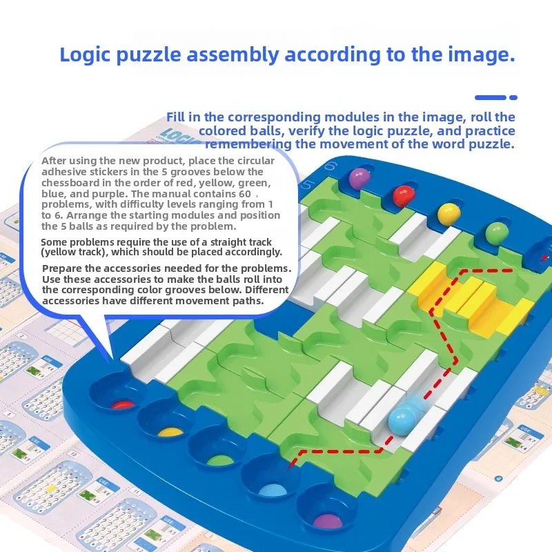 Maze Rolling Ball Logical Puzzle Thinking Game Children's Eonal Toys Fun Brain Teaser Toy for Kids under 4 Years Old