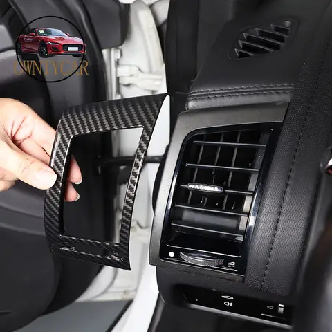 재규어 F-TYPE 2013-2024 ABS 매트 블랙 자동차 센터 콘솔 사이드 공기 배출구 프레임 장식 커버 스티커, 자동차 액세서리