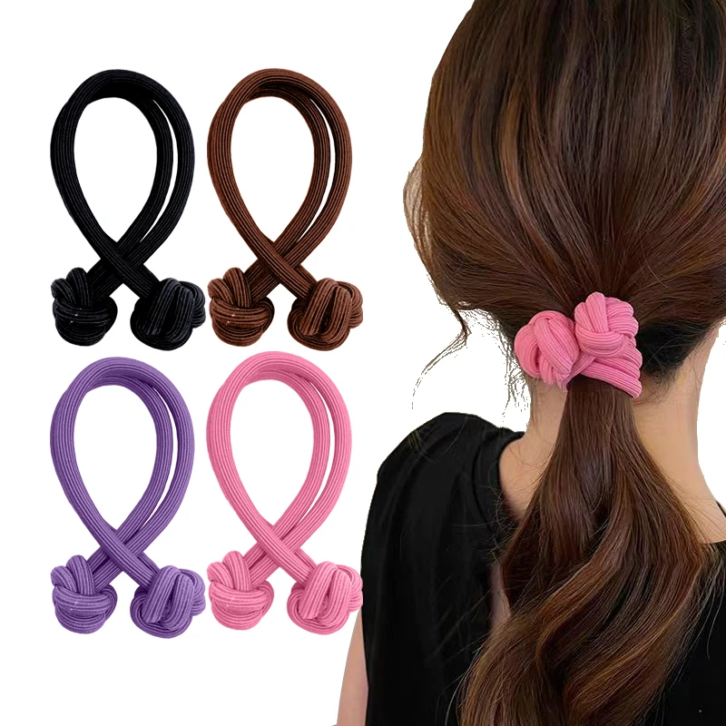 4Pcs Knotted Hair T… - image