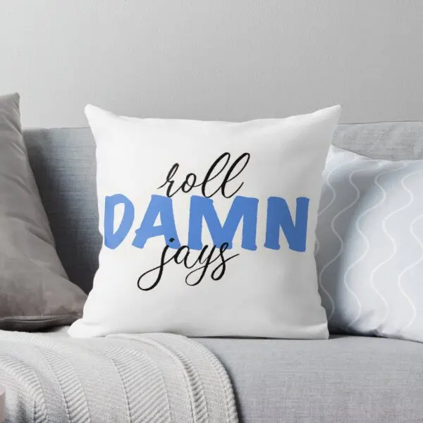 Creighton Roll Damn Jays  Printing Throw Pillow Cover Square Anime Throw Waist Fashion Soft Fashion Pillows not include One Side