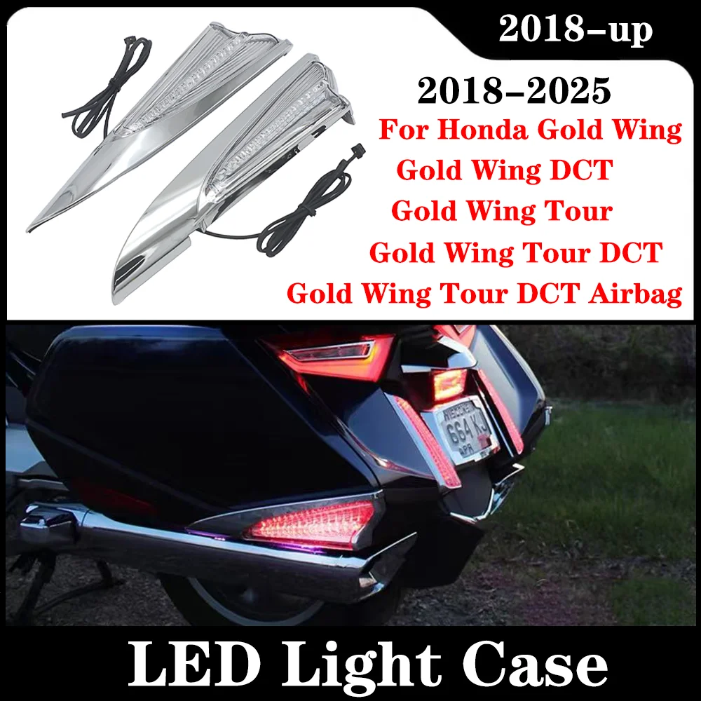 

NEW GL1800 Motorbike Saddlebag Accent Swoop LED Light Case For Honda Goldwing GL 1800 F6B 2018-2025 2024 Saddlebag Lights