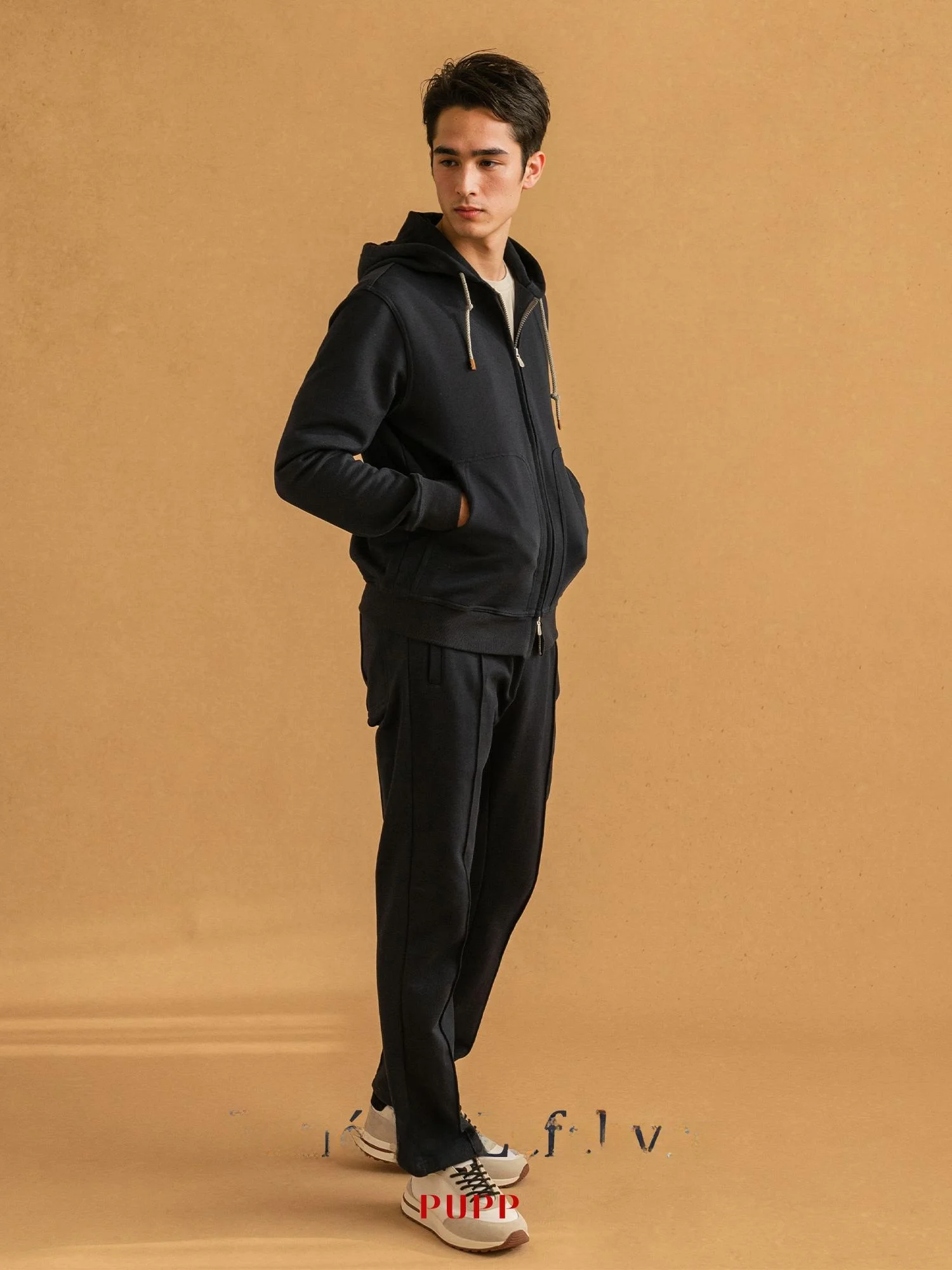 

Spring Autumn Pure Cotton Knitted Hoodie And Pants Set Simple Casual Commute Men's Comfortable Busin Wear by RENE DE LEFEBVRE