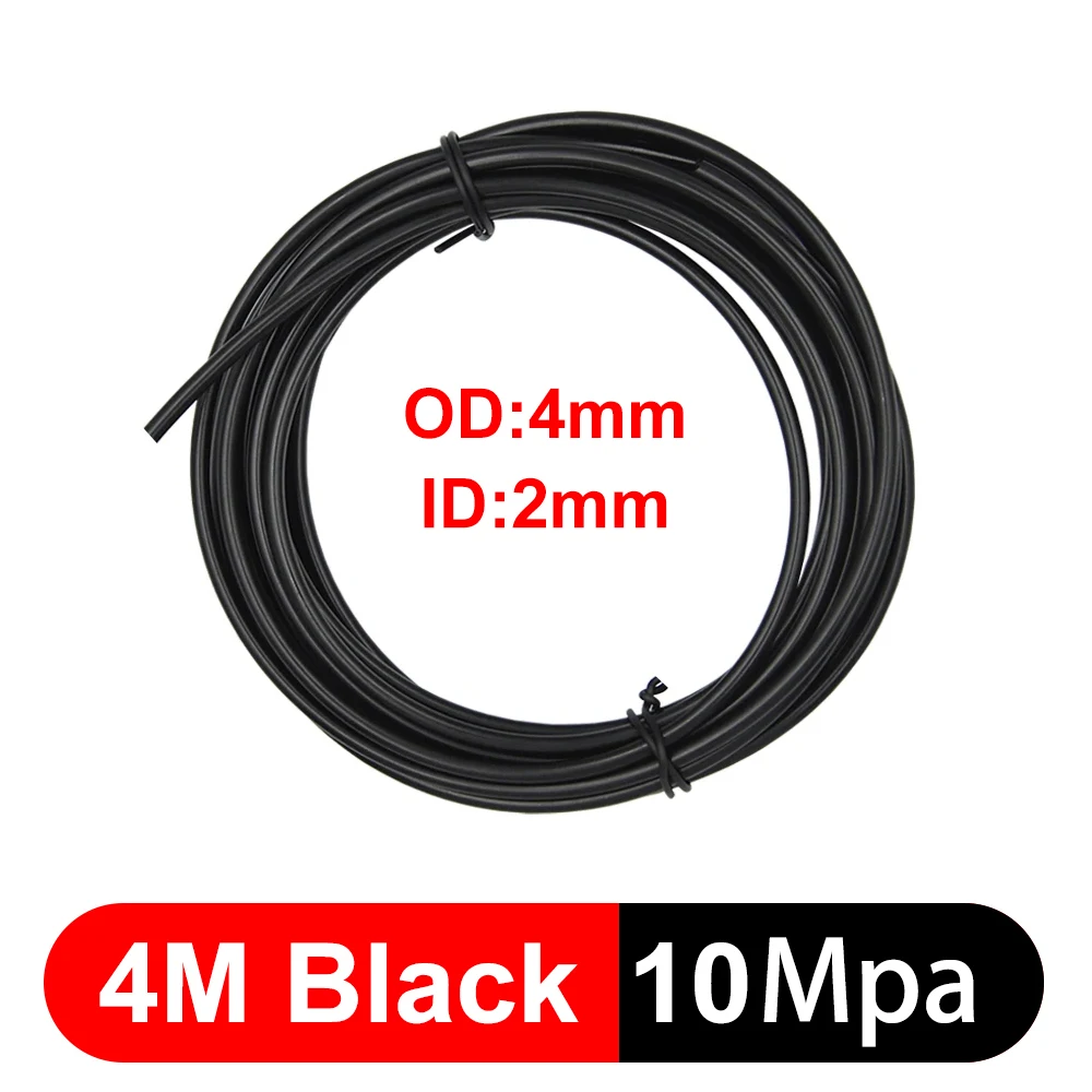 4Meter Hydraulische Olieleiding OD 2mm/3mm/4mm/6mm Zwart Hogedruk nylon Buis Transparante Slang Voor RC Graafmachine Dump Truck Onderdelen