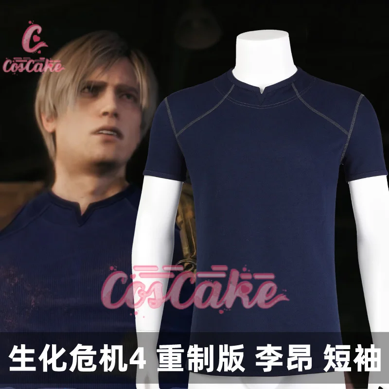 Game Biohazard Resident Leon Scott Kennedy T-shirt Cosplay Costumes Sweat-absorption and Flash Drying Combat Clothing For Men