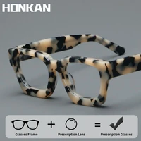 Gafas de lectura de acetato grueso de lujo para hombres y mujeres, gafas graduadas antiluz azul, miopía, hipermetropía, gafas cuadradas de gran tamaño