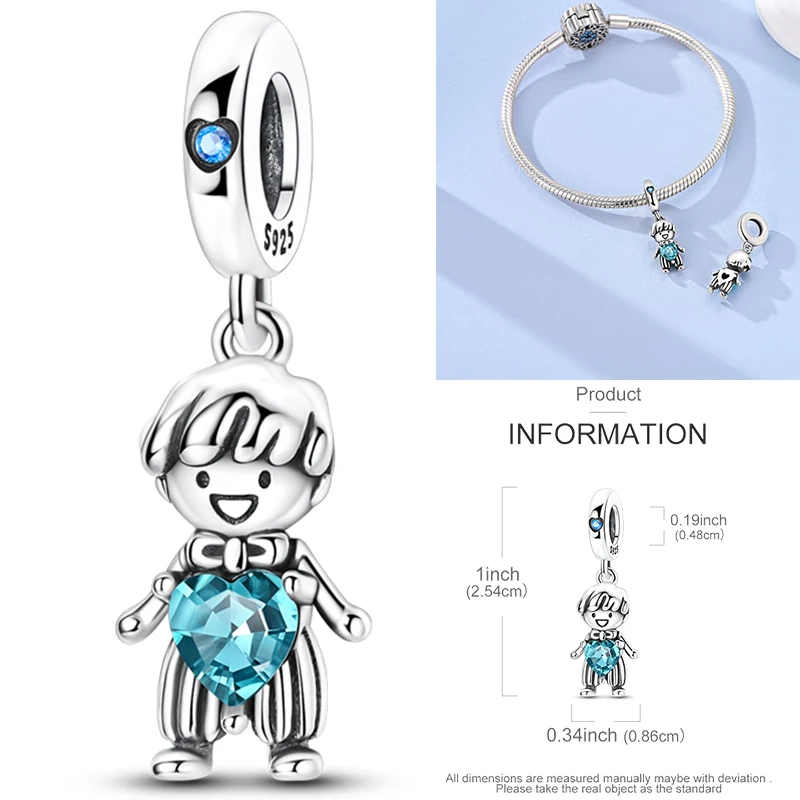 925 Sterling Silber Charm-Perlen Schmetterling Kleeblatt Glücksbringer Katze Böser Blick Delfin Reise-Charms für DIY Armband Halskette Damengeschenk – Detail 24