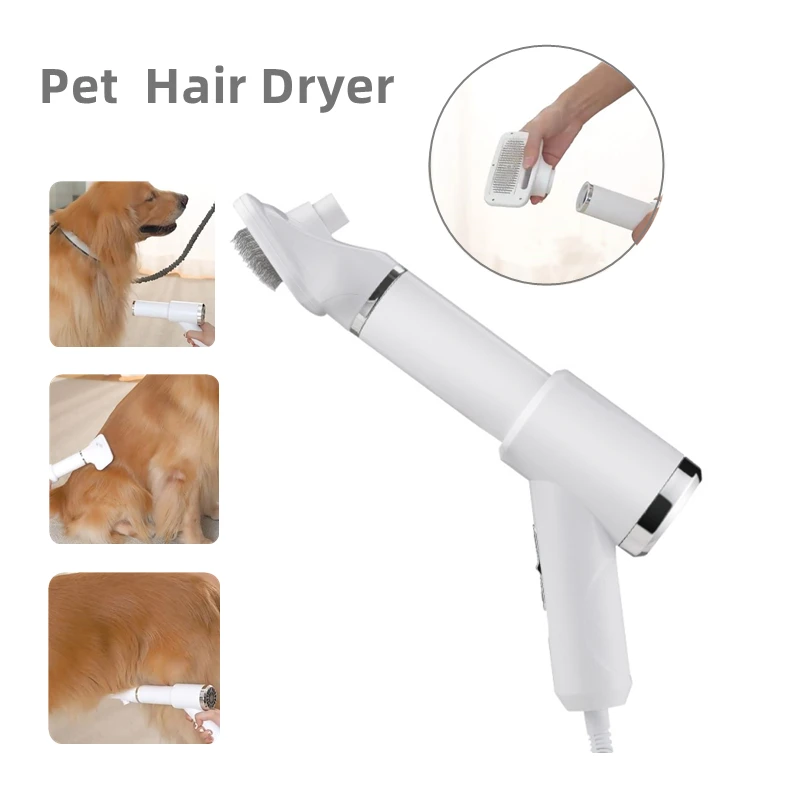 

Pet Dog Hair Dryer Pet Grooming Cat Hair Comb Brush Low Noise Fur Blower Portable Rapidly Dry Dog Grooming Supplies