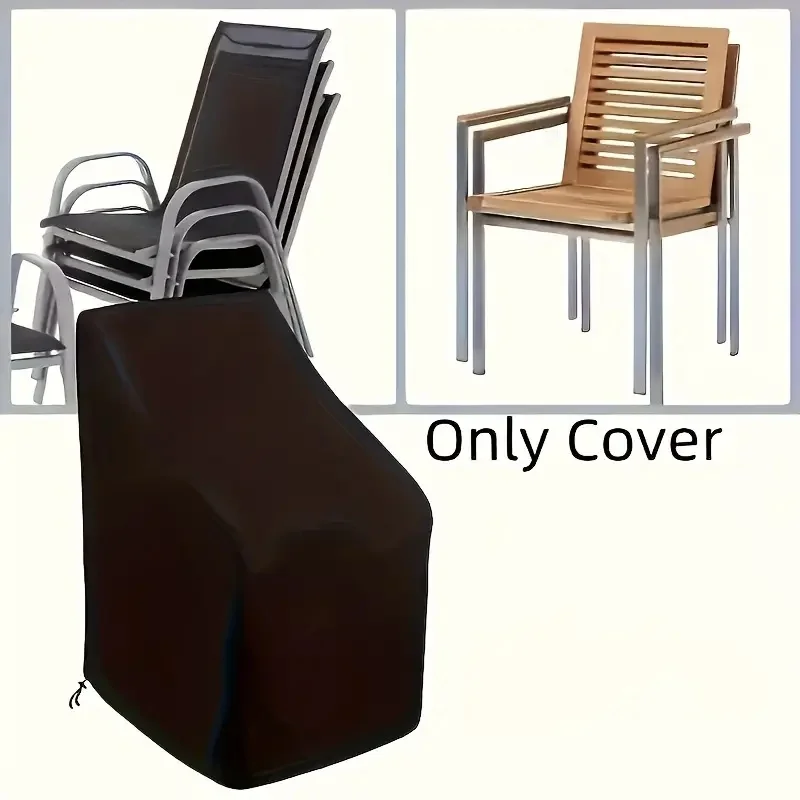 Outdoor Chair Cover,Weather-Resistant Protector Stackable High-Back Patio Chairs–Universal Fit for Outdoor Furniture Protection