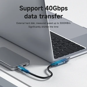 Hagibis Adaptor USB C ke C 240W 40Gbps Konverter 8K 60Hz 90 Derajat Adaptor USB4 untuk Tablet Pro Thunderbolt 4/3 MacBook iPhone 16 10 pusat penjualan terbaik thunderbolt 4 - №