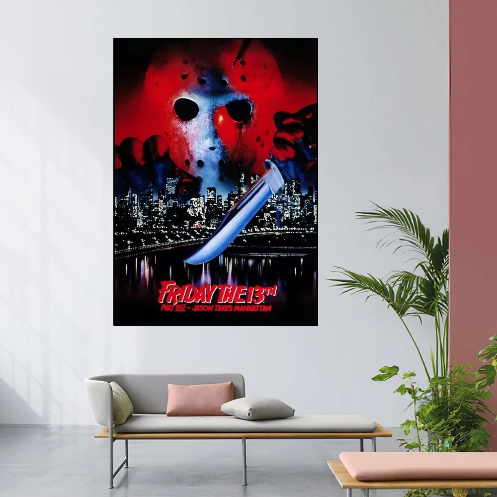 Friday the 13th Poster Home Room Decor Livingroom Bedroom Aesthetic Art Wall Painting Stickers