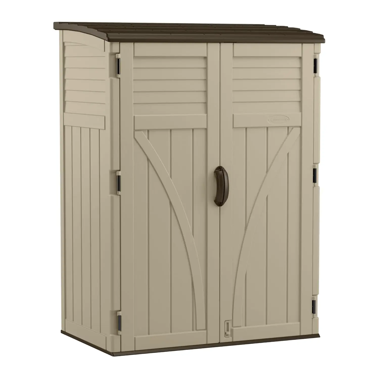 Outdoor Storage Shed Vertical Resin Cabinet Weatherproof Multi-Wall Patio Garden Tool Equipment 54 cu ft, Customized