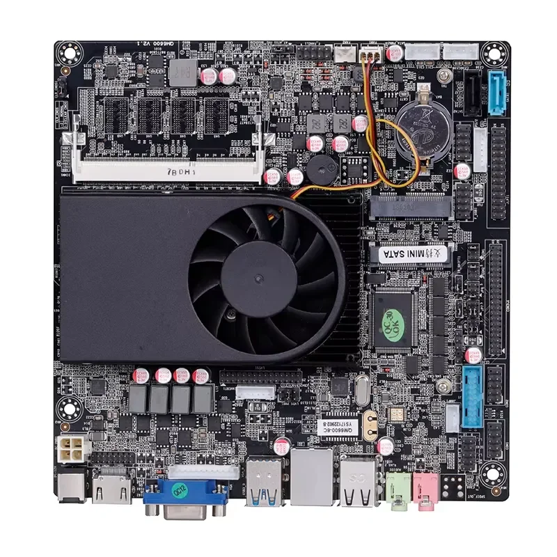 BOLRZO 2026 ELSKY Cheap Mini-Itx main board QM6600 HM70 chipset 988B Pin 2nd and 3rd generation notebook processors 2 * COM/6
