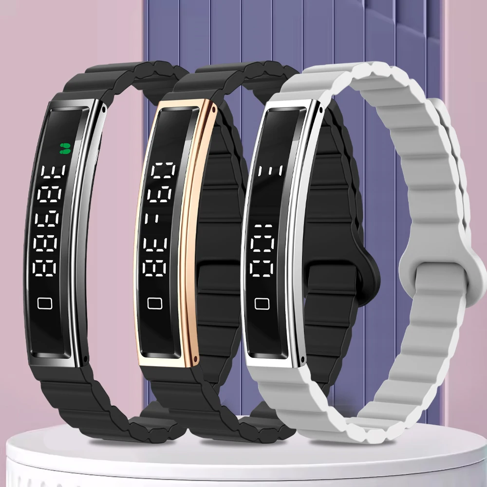 

New smartwatch with multiple sports modes, lightweight and stylish, sporty design, metal shell with silicone and steel strap