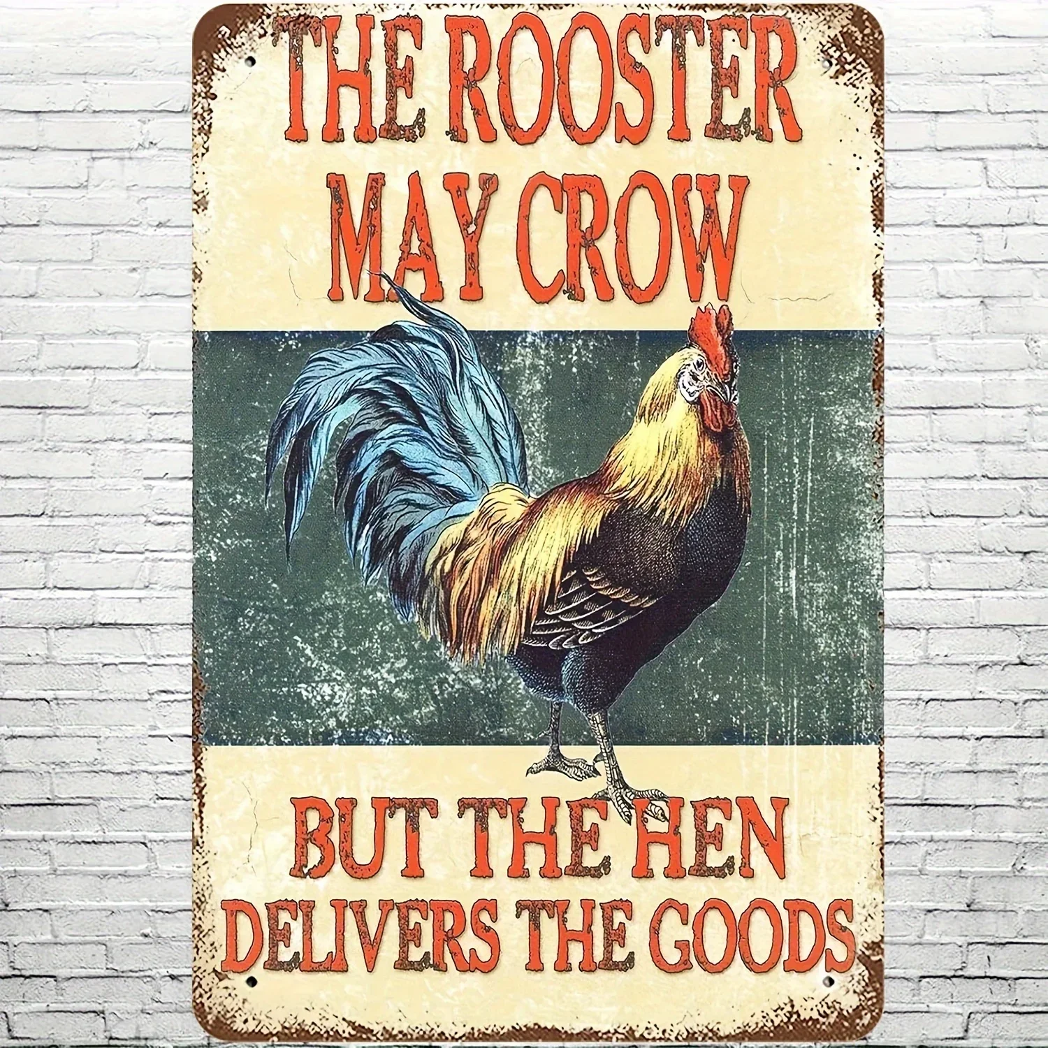 Farm Fresh Chicken Metal Poster Board Vintage Tin Sign Farmhouse Coop Garden Door Signs Wall Decor Tinplate Painting Art Plates image 6