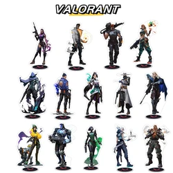 Game Valorant Figures Sage Killjoy Jett Sova Cypher Anime Cosplay Acrylic Stand Model Plate Desk Decor Standing Sign Figure Gift