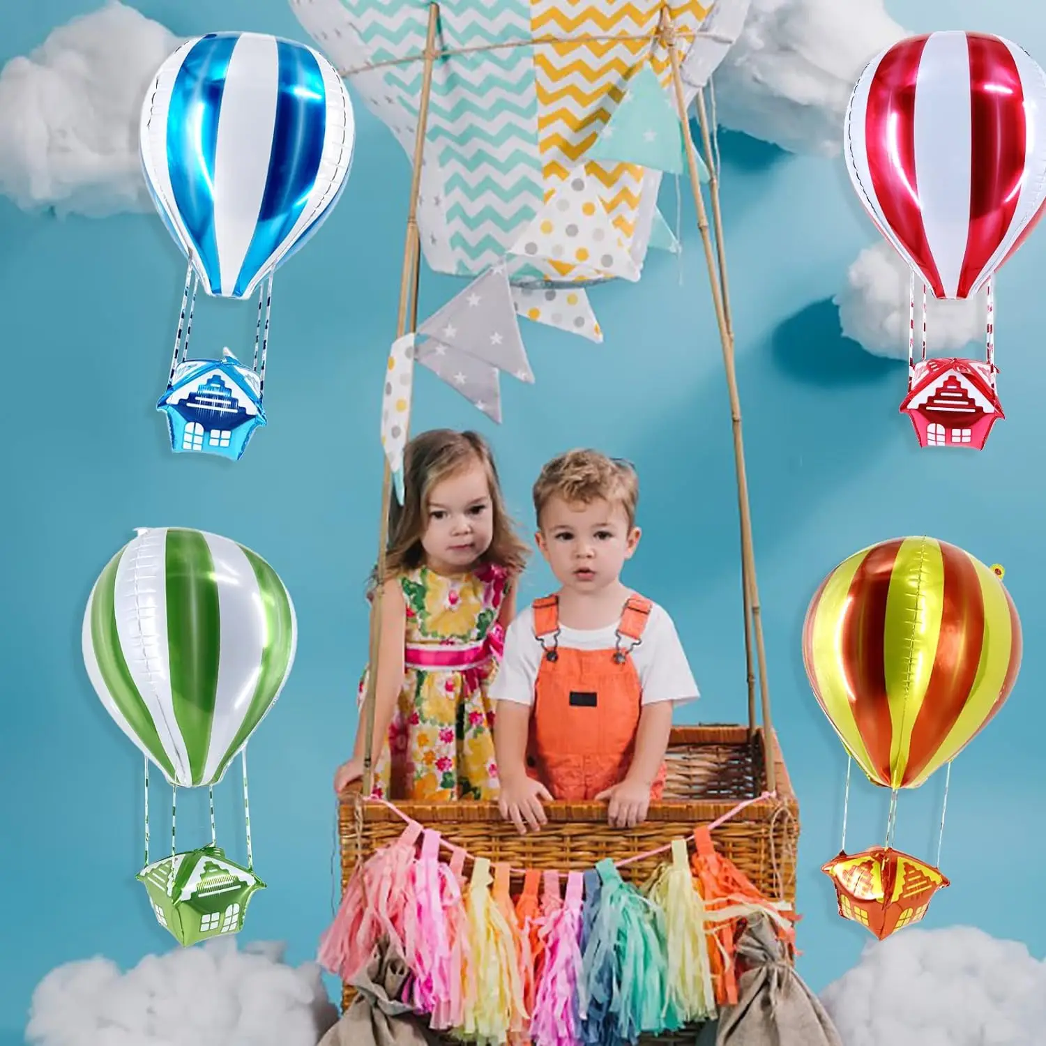 89x29cm 4D Hot Air Balloon Birthday Party Decoration Aluminum Helium Foil Balloons Valentine\'s Day Wedding Decor hot air balloon