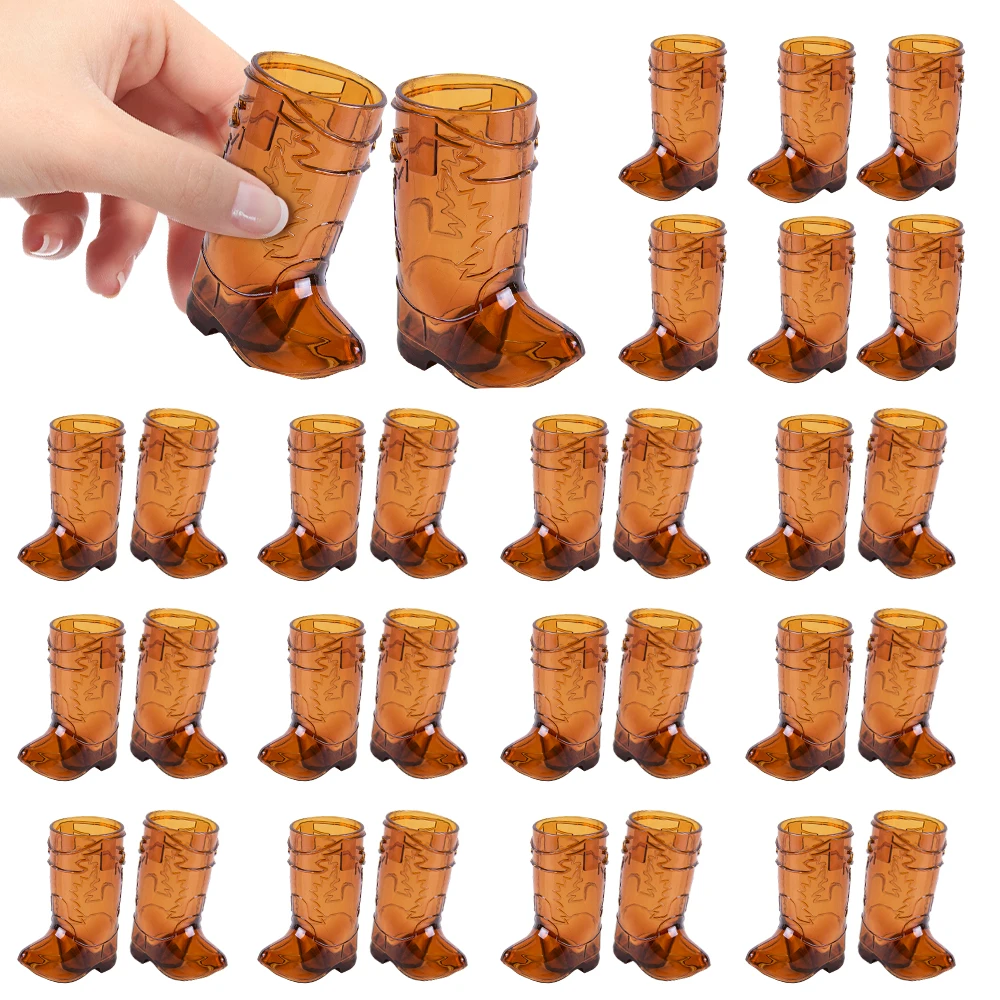 10 STKS Cowboy Boot Borrelglaasjes Mini Plastic Borrelglas Cups Voor Verjaardagsfeestje Decoraties Cowboy Vrijgezellenfeest Gunsten