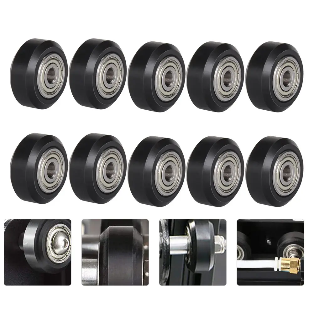 

3D Printed Pulley Accessories Passive Round Wheel Bearing Ball Bearings V-Shape Groove