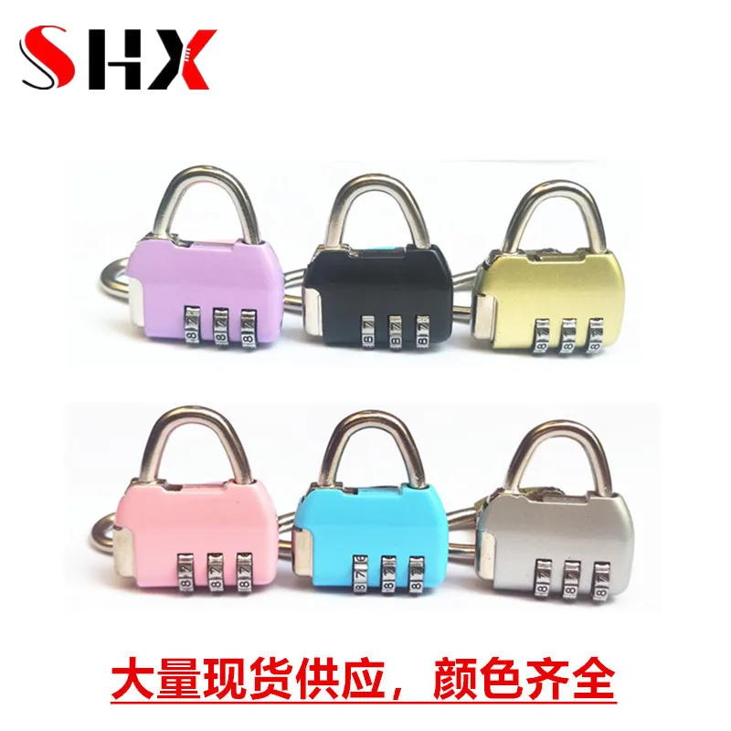 2Pcs 3 Digit Code Combination Password Lock Padlock Portable Zinc Alloy Travel Mini Carrying Luggage Case Backpack Lock