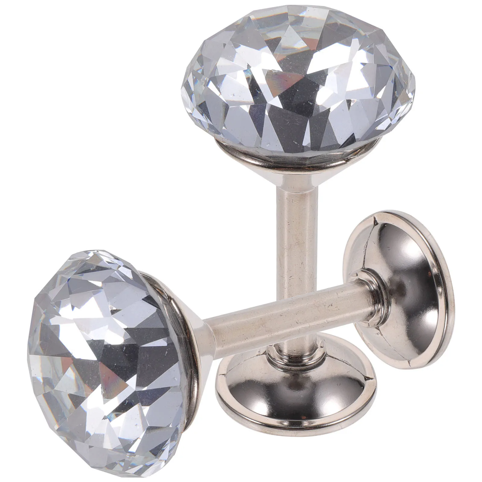 2 قطعة رباط للستائر الفضية الماس تصميم سبائك الزنك كبير لامعة فو الماس الستائر السنانير الباب جدار شرابة أصحاب #3