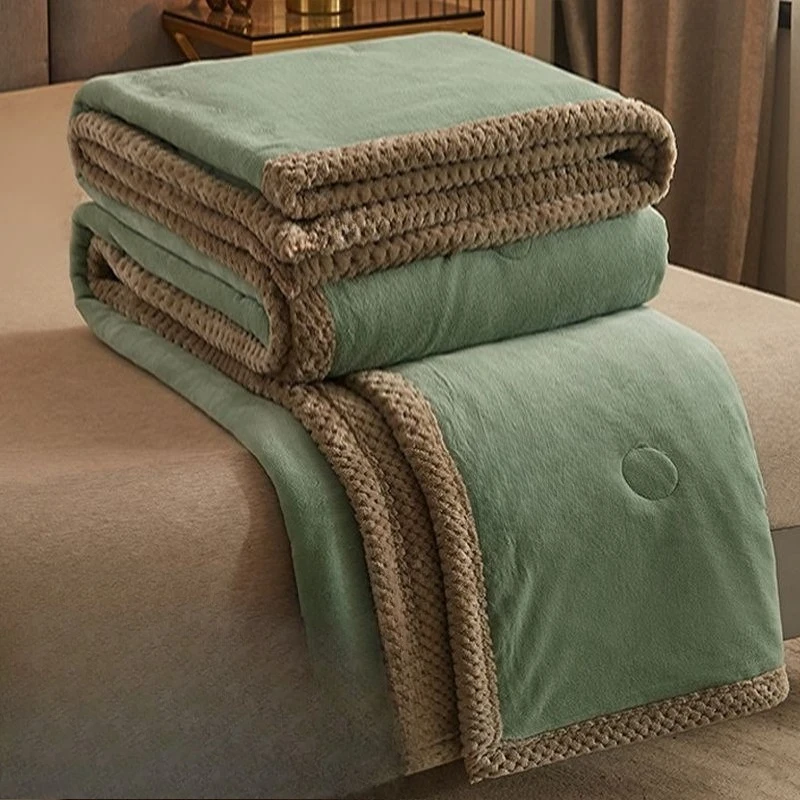 

Blanket cover, spring and autumn style, flannel coral fleece quilt, dormitory nap blanket.