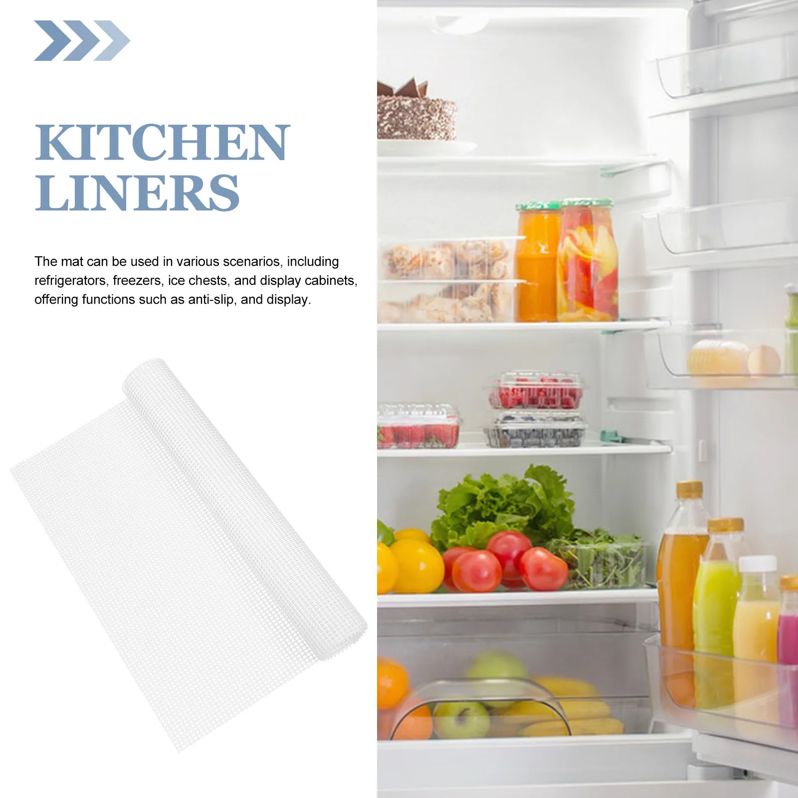 

2pcs Refrigerator Mesh Gasket Fridge Anti Skid Mats Kitchen Cabinet Liners Non Slip Shelf Drawers PVC Protective Mat For Drawer