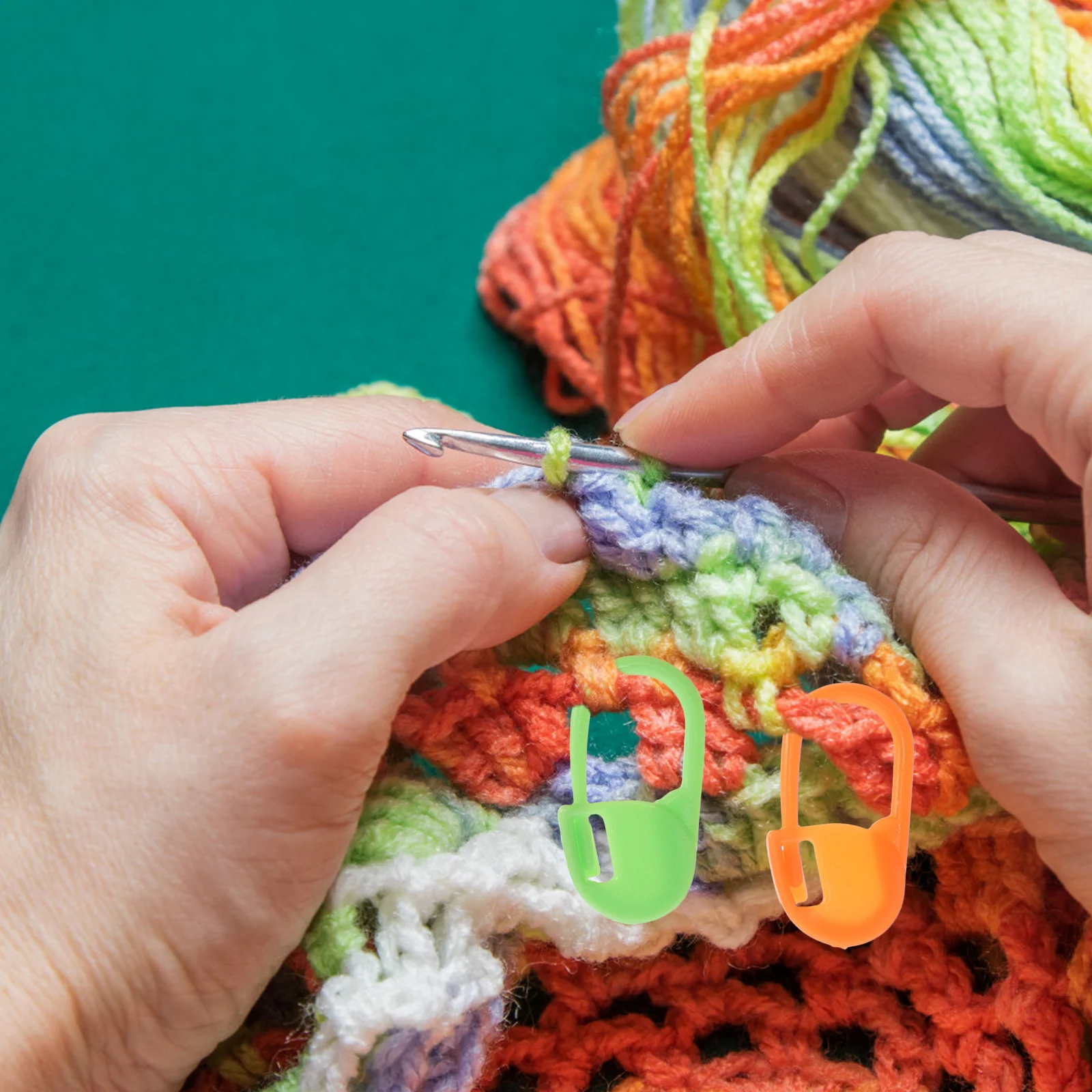 

1Set Plastic Colorful Stitch Markers Reusable for Knitting Crochet DIY Stitch Rings Craft Needle Clips Accessories