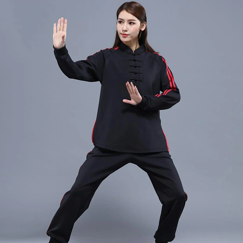 Women Men Tai Chi Suit Autumn/Winter Thermal Chinese Style Martial Arts Training & Performance Wear