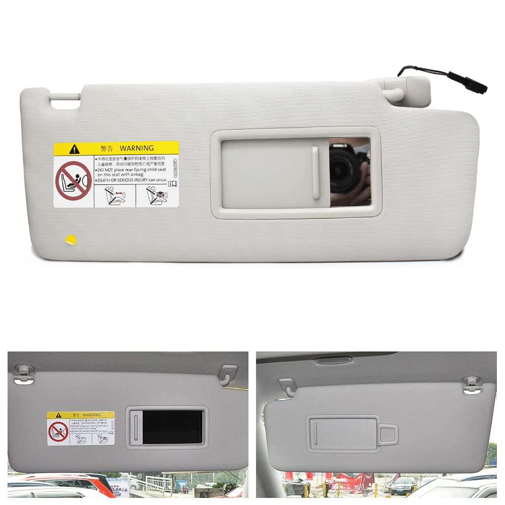 

For VW Touran L 2017Car Styling Beige Left / Right Interior Sun Visor Panel & Makeup Mirror with Cable 5TD857521, 5TD857522