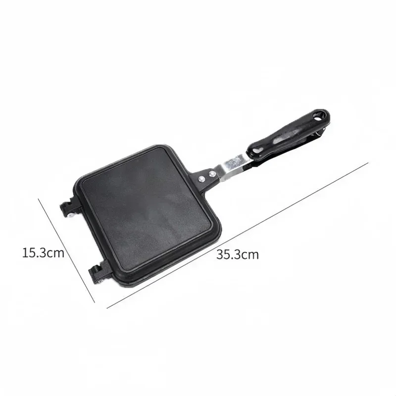 

Aluminum Frying Pan Double-sided Non Stick Pans Breakfast Sandwich Bread Mold Fried Eggs Steak Baking Pan Household Cooking Tool