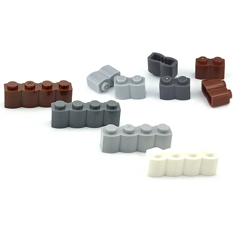 MOC Parts Bricks for wall Compatible with 30136 DIY Accessories 1*2 1*4 Waved brick Building Blocks