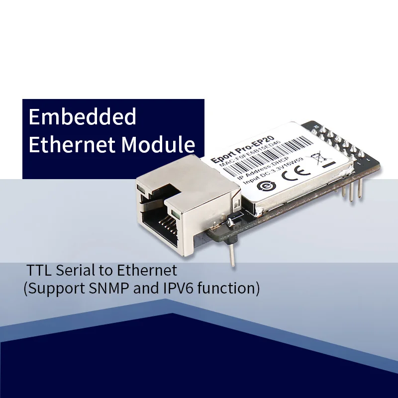 Eport Pro-EP20 Linux Network Server Port TTL Serial to Ethernet Embedded Module DHCP 3.3V TCP IP Telnet