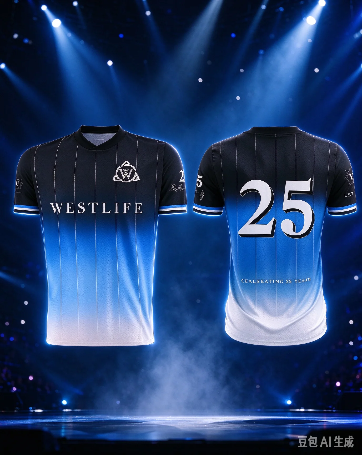 Westlife 2026 3D Flat Striped Design Jersey 25th Anniversary Digital Outdoor Sports Top