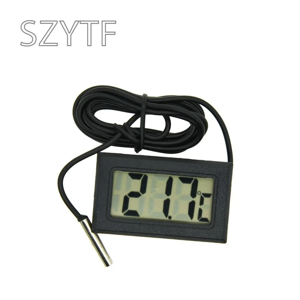 1PC FY-10 Min LCD Display Digital Thermometer Car Refrigerator Aquarium Fish Tank Embedded Electronic Digital Thermometer