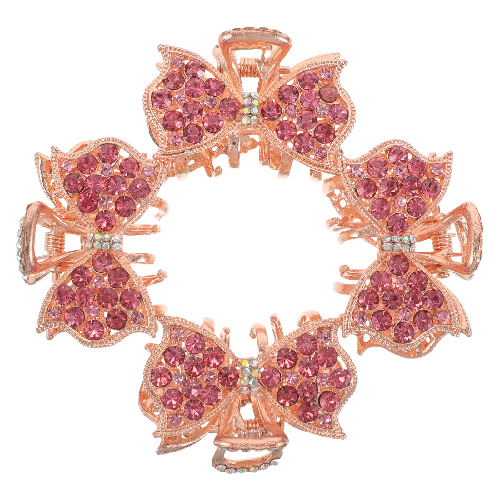 

4Pcs Rhinestone Bow Hair Clips Elegant Sparkly Claw Clip for Women Stylish Bowknot Hair Claw Secure Ponytail Hold All Day Wear