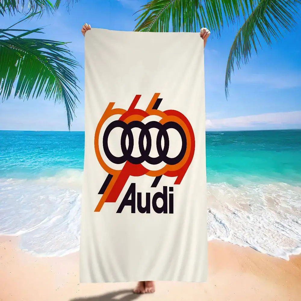 A-Audis Logo Microfiber Beach Towel Absorbent Quick Dry Soft Yoga Swimming Resort Mountain Climbing Towel