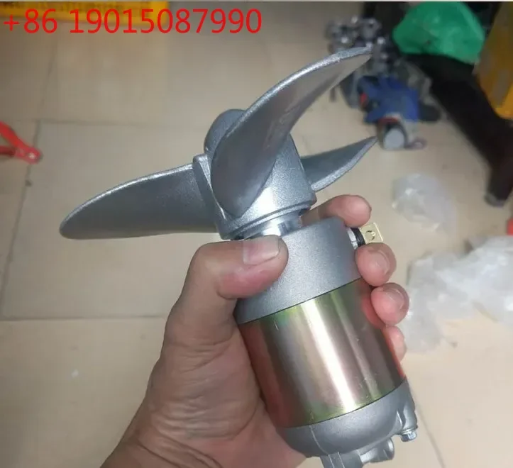 

DIY electric outboard motor propeller 500W/200W hanging propeller rubber boat 12V