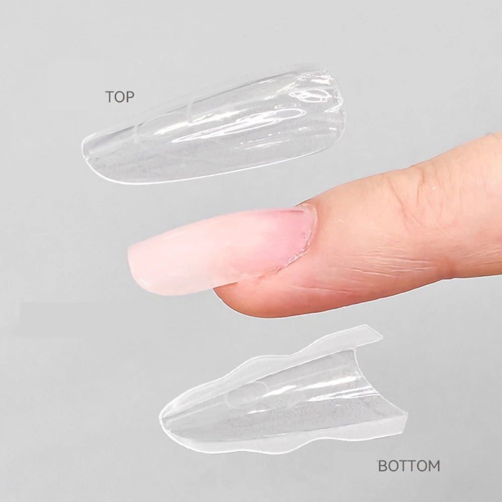 180 قطعة ساندويتش أشكال أظافر مزدوجة ملحقات-أشكال مزدوجة نعش اللوز قالب أظافر مانيكير قالب علوي قالب سفلي أداة إطالة #5