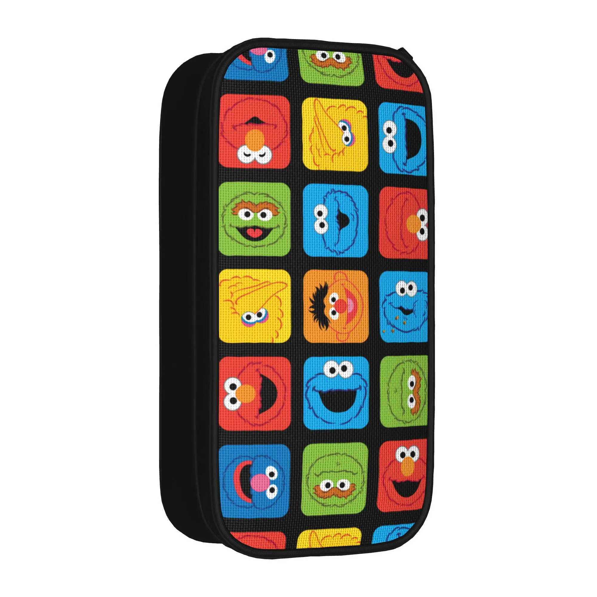 

Sesame Street Cubed Faces Pattern Pencil Case New Bags for Student Big Capacity Office Gifts Pencilcases