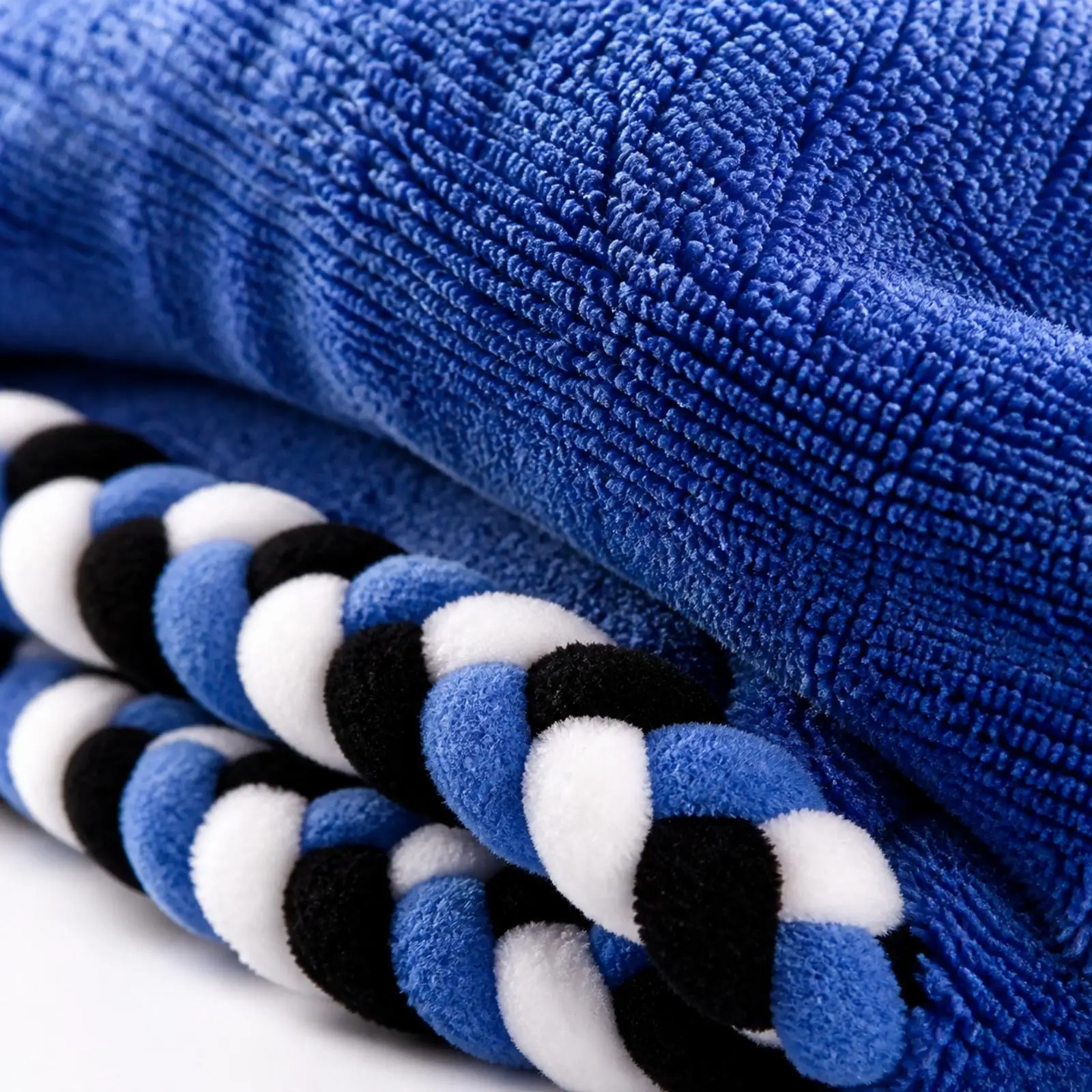 600 GSM Microfiber Detailing Towel Rolled Braided Rope Car Cleaning Absorbent Cloth for Wet Dry Wipe Windshield Garage