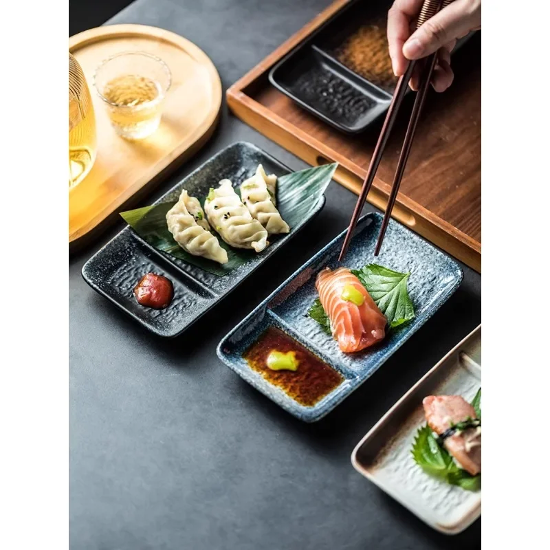 Creative Frame Dish Sushi with Vinegar Dessert Snack Plate Commercial Sauce Seasoning Dumplings Flat Ware