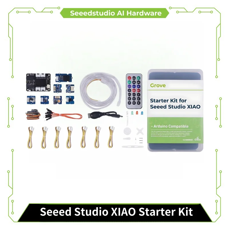 Grove Starter Kit for Seeed Studio XIAO, Grove Sensor Beginner Kit, Grove Modules, Controllable Components, with Free Courses