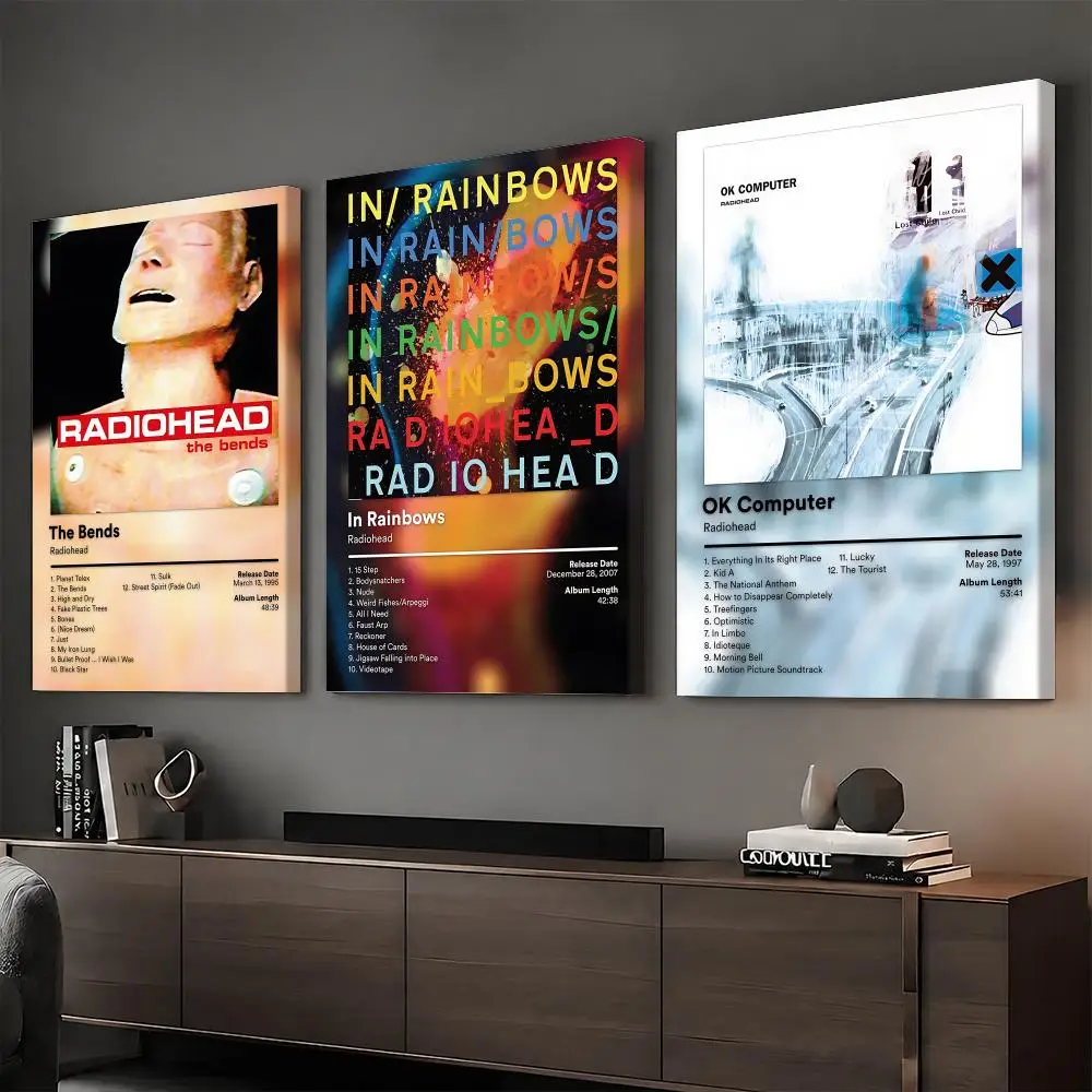 Singer Album R-Radiohead Painting Calligraphy HD Modern Style Inner Frame Canvas Poster Bedroom Room Hallway Wall Art Decor